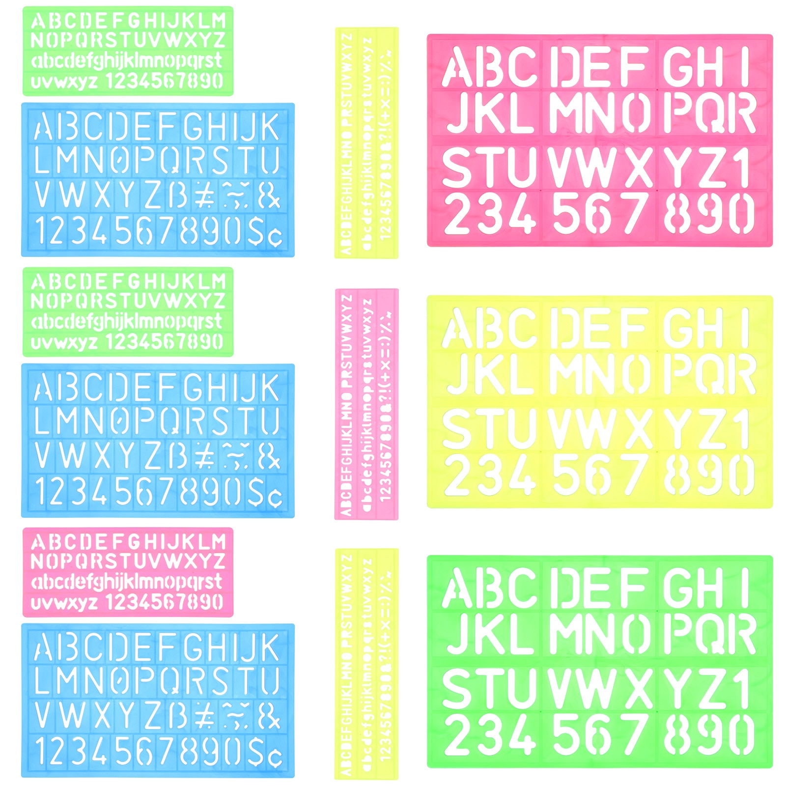 Letter Stencils For Walls Template Set Daily Use Stencils DIY Printing Spray Washable Wall Accessory