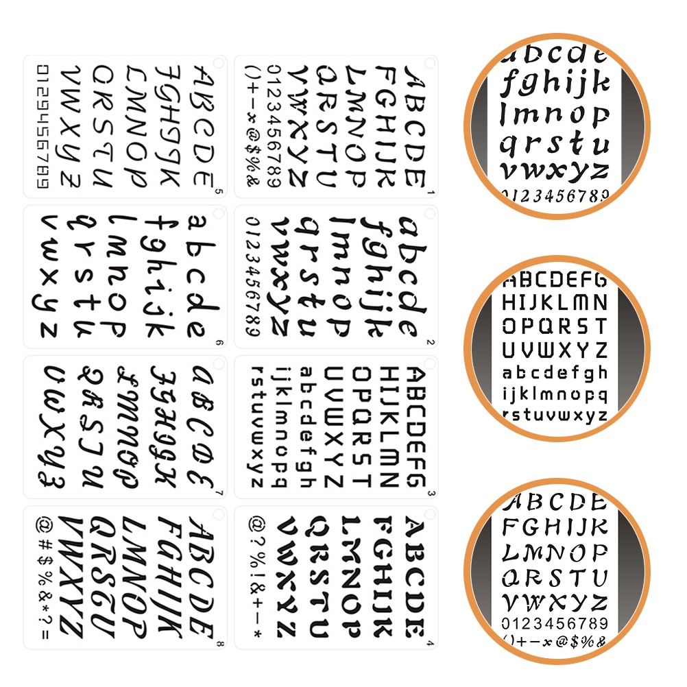 Farmhouse Templates Painting Template Calligraphy Templates Letters English Stencils Wood Number Symbol Large Cookie