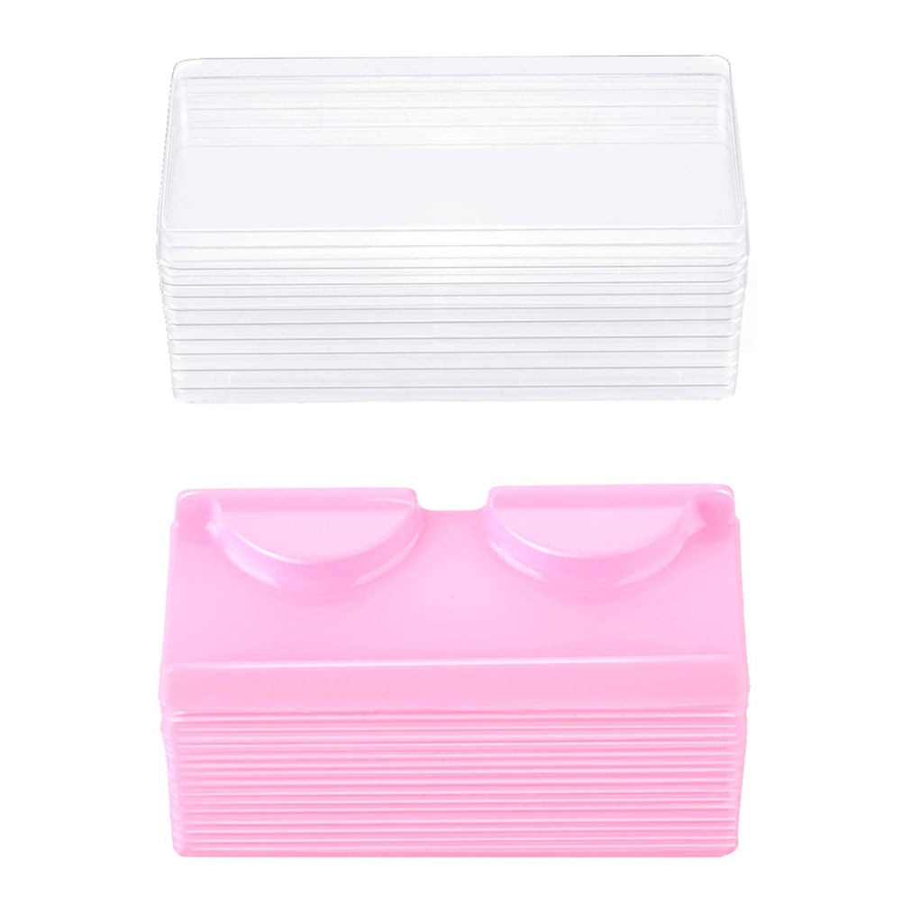 50 Sets False Eyelashes Case Clear False Eyelash Storage Box Makeup Tool Container For False Eyelash Care Tool