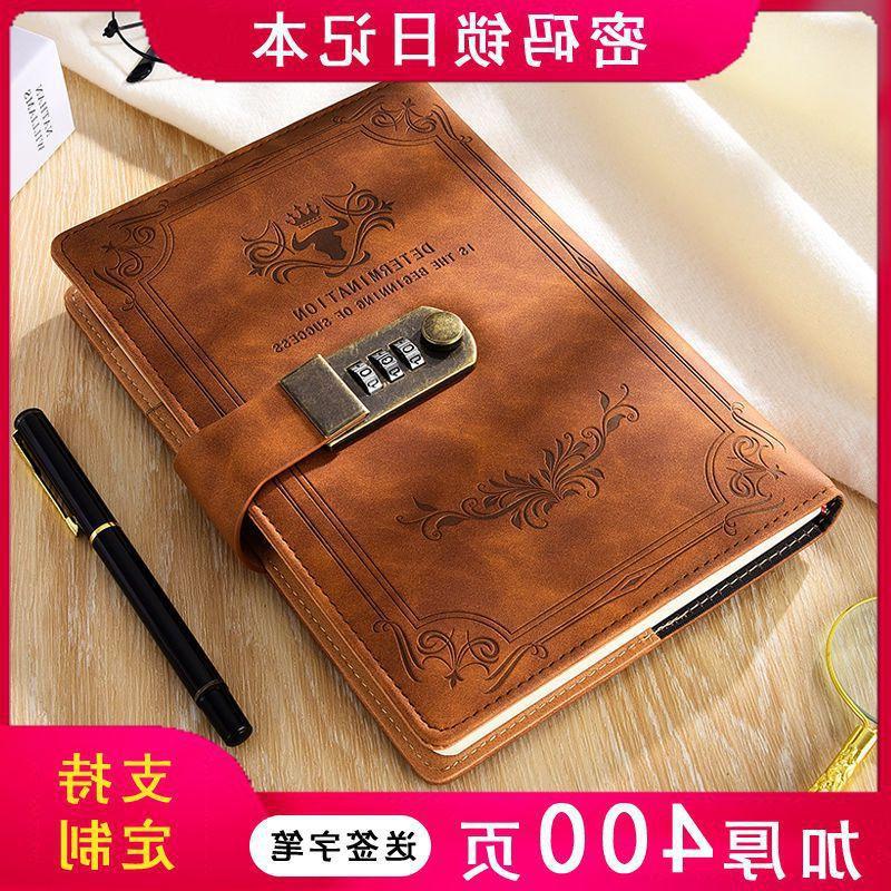 Antique Codebook A5 Locked Diary Thickened Combination Lock Student Notepad Stationery Notebook