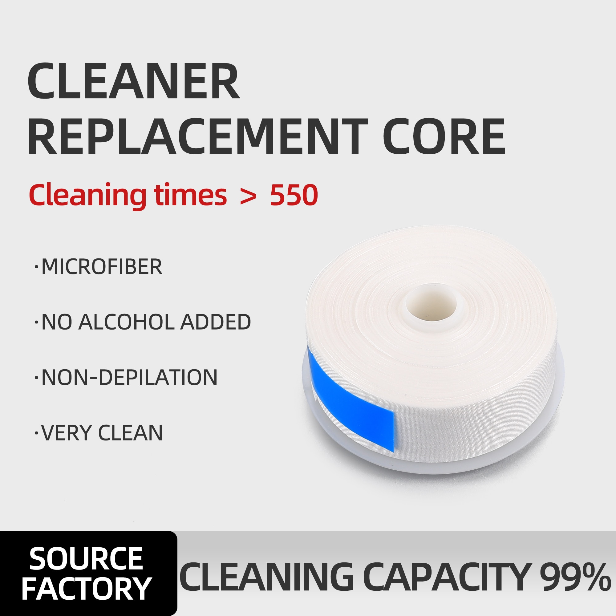 Fiber Optic Cleaner Replacement Core Jumper Plug End Face Interface Cleaner Suitable For Fiber Optic Connection Plug SC/FC/LC