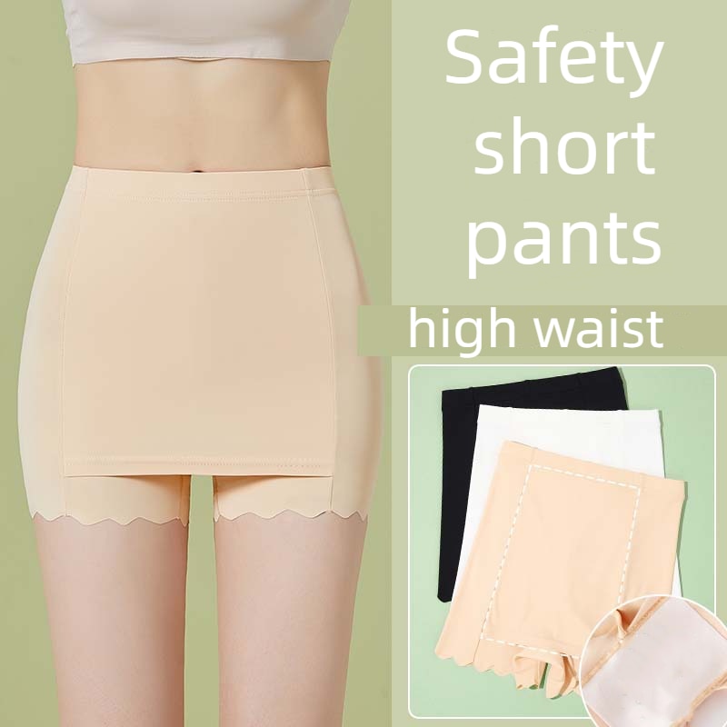 Summer Safty Shorts Women Slim Fit Patchwork Legging Solid Outdoor Elastic High Waist Pants Soft Casual