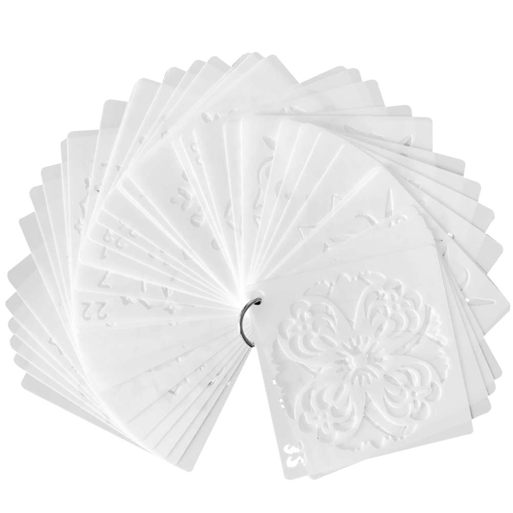 36 Pcs Embossing Tool Drawing Stencils Plastic Painting Cutting Hollow DIY