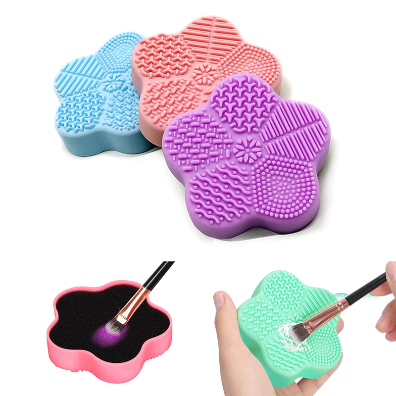 1pc Starfish Silicone Makeup Brush Cleaner Pad Make Up Washing Brush Cleaning Mat Foundation Makeup Brush Scrubber Board Tool