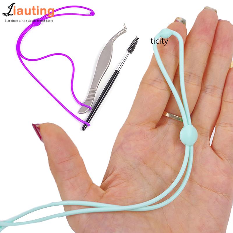 1PCS Silicone Grafting Eyelash Tweezers Bracelet Wrist Strap Makeup Tool For Girl Prevent Tweezers From Falling Wrist Strap