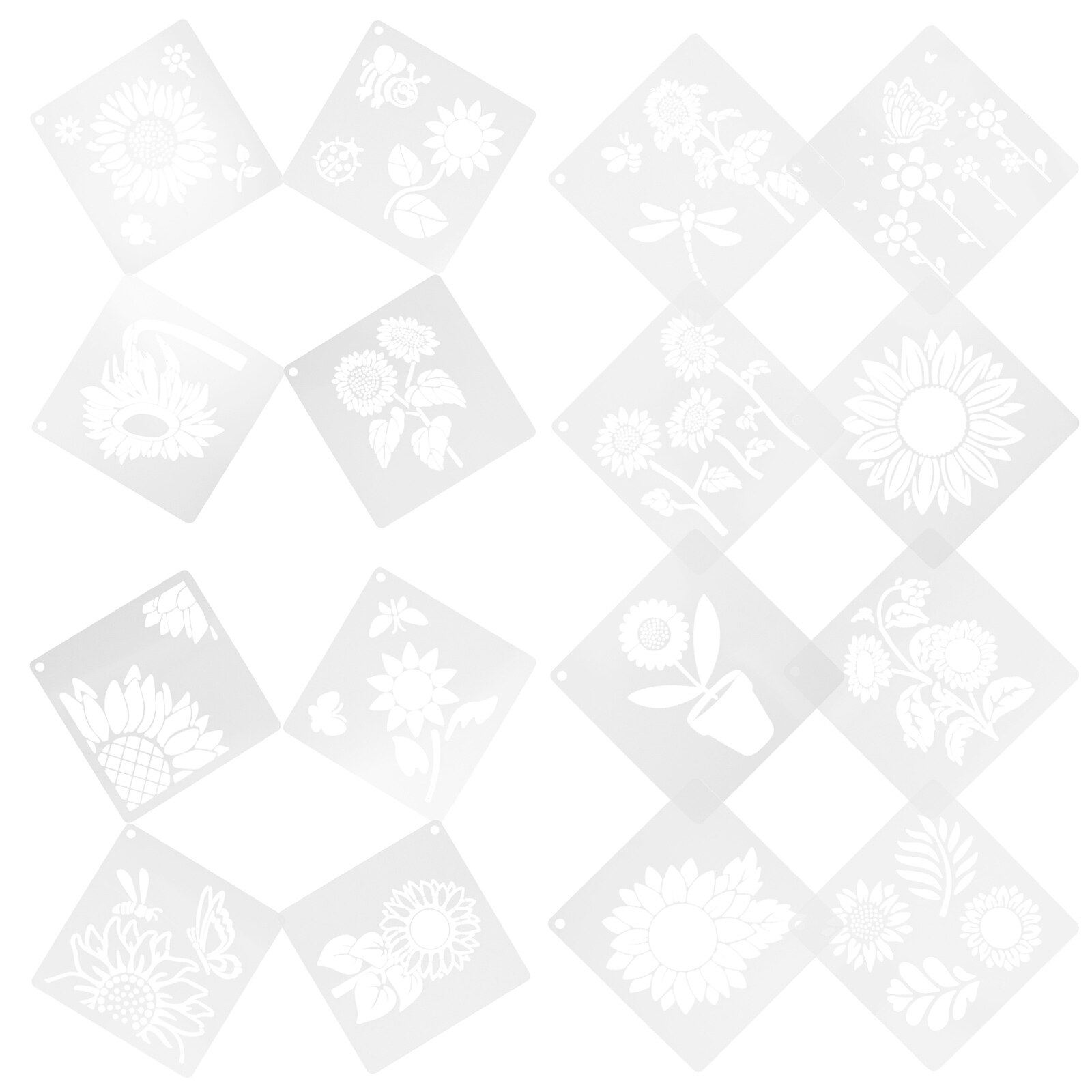 Sunflower Cutout Painting Template Reusable Drawing Templates Sunflower Sunflower Stencils For Painting On Wood On Woods