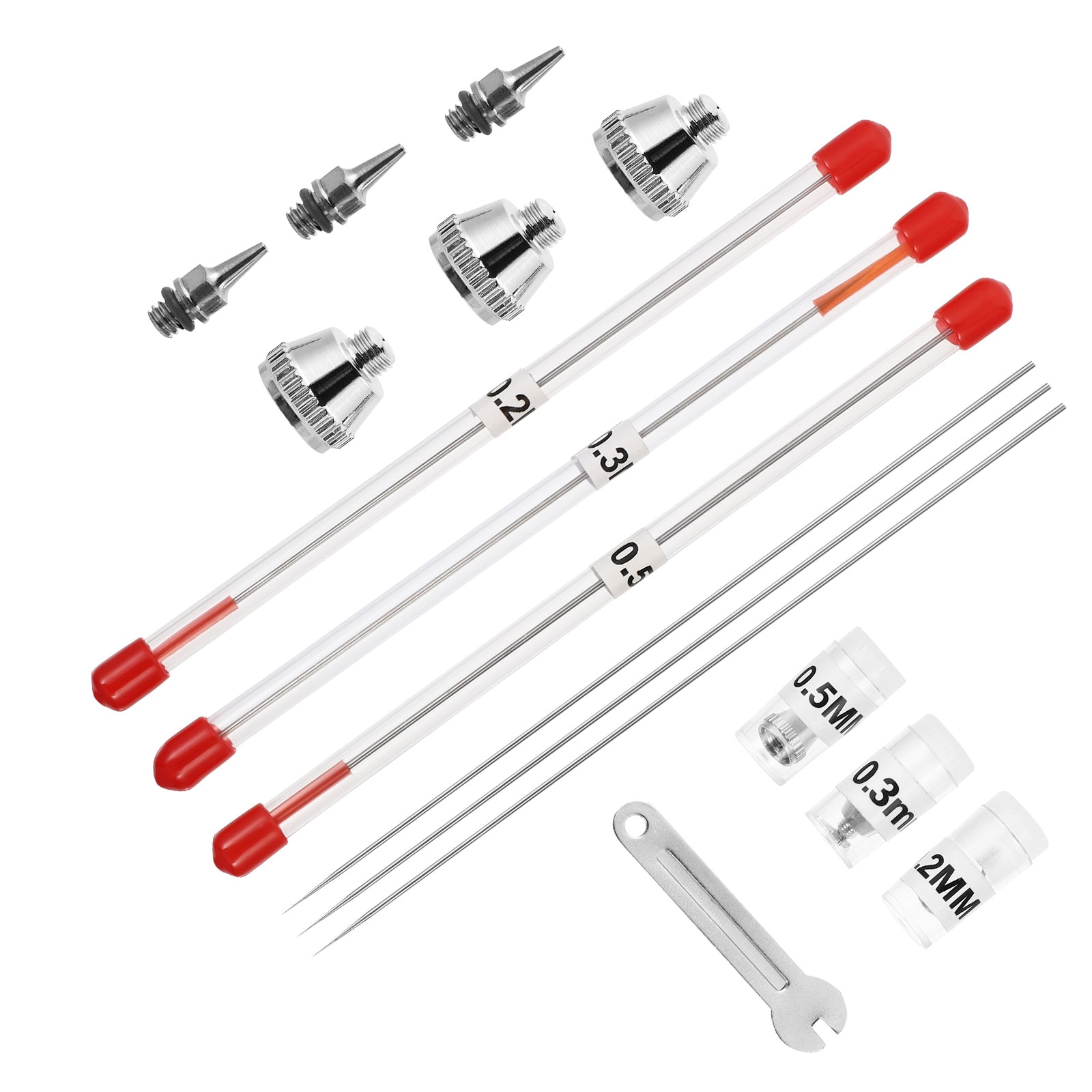 Wrench Kit Air Spray Airbrush Accessories Sprayer Replacement Part Needle Nozzle Decked Kit Alloy Painting Machine Tool