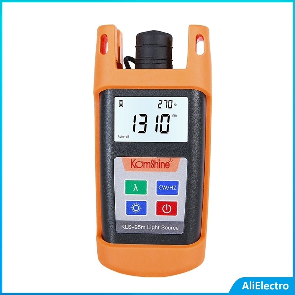 Komshine Fiber Optic Laser Source 1310/1550nm KLS-25M-S Optical Light Source with Optical Power Meter
