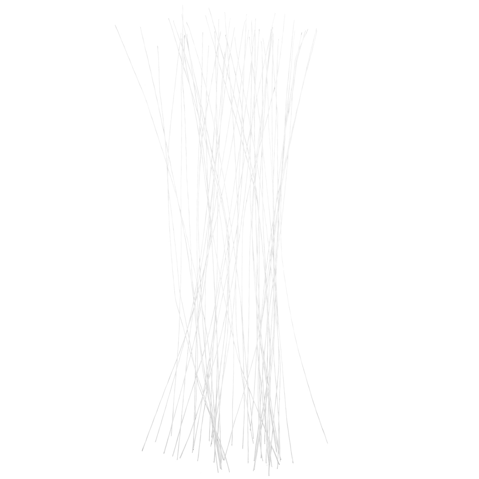 50pcs 24 Gauge White Floral Wire Stem Artificial Flower For Craft DIY Paper Vine Rose Branch Rod Paper Wrapped With Paper tape