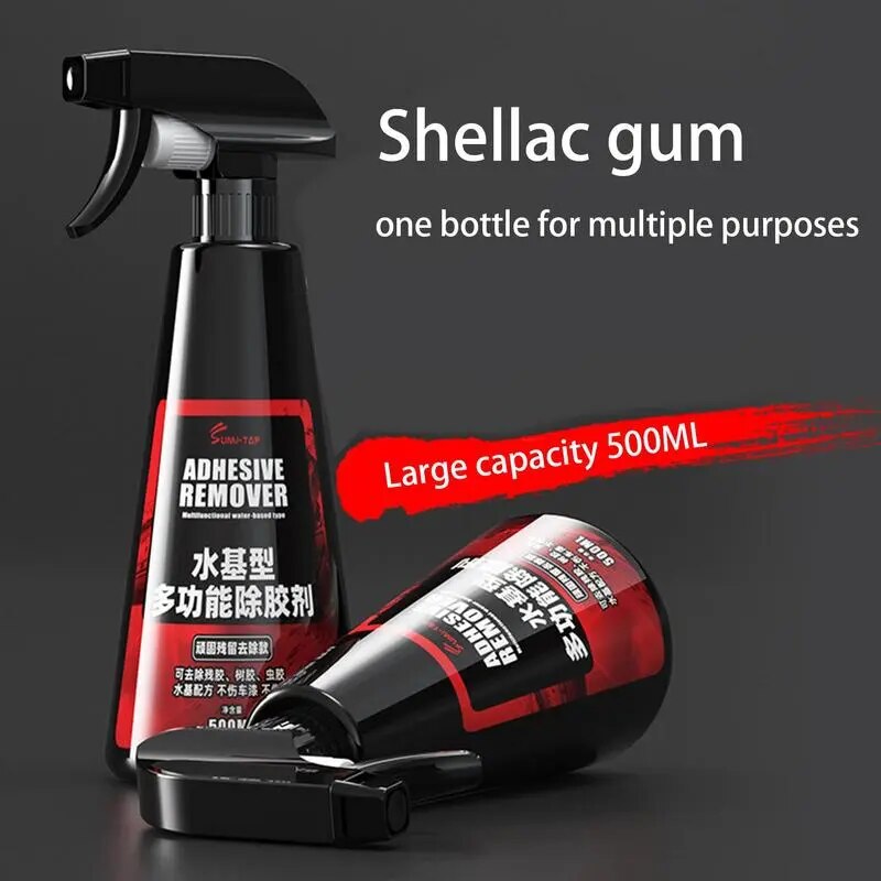 Adhesive Remover Spray Gel Multi-Purpose Hydrophobic Cleaner Spray 500ml Double Sided Surface Safe Cleaner For Automobiles