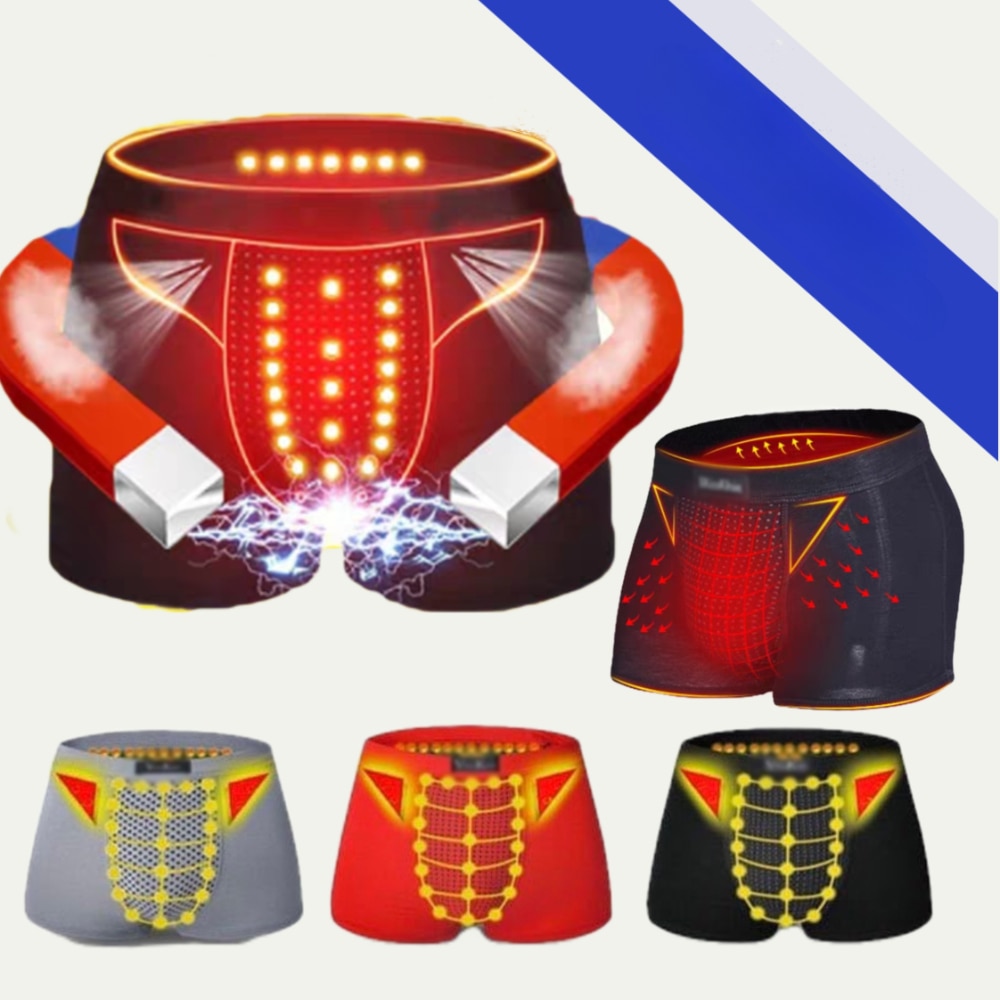 New Upgraded Version of Men's Magnetic Therapy Health Panties 63 Magnet Reinforced Boxer Briefs Underwear(L-6XL)