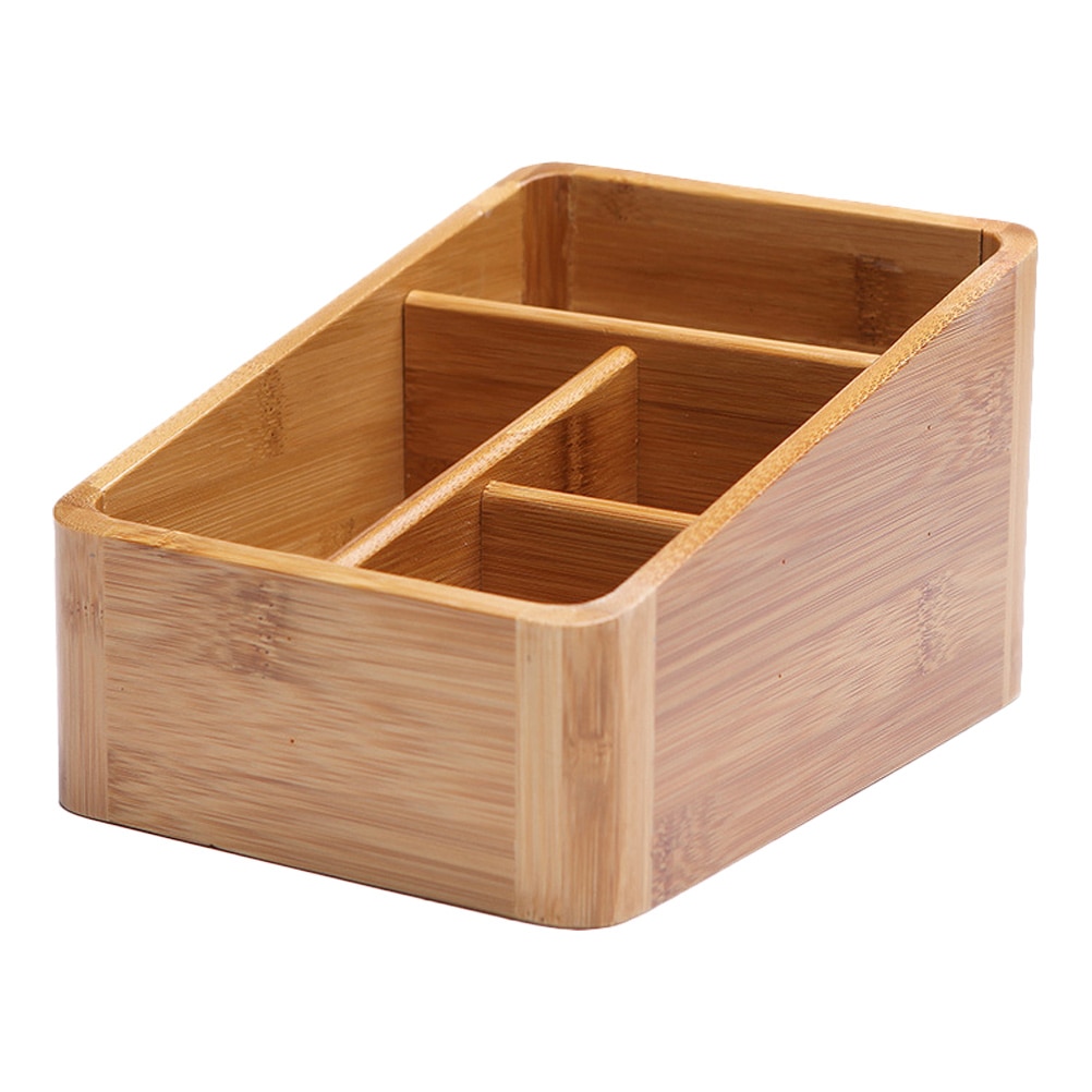 Wood Desk Drawer Stand Wood Desk Drawer Pen Stationery Makeup Brush Container for Home Office