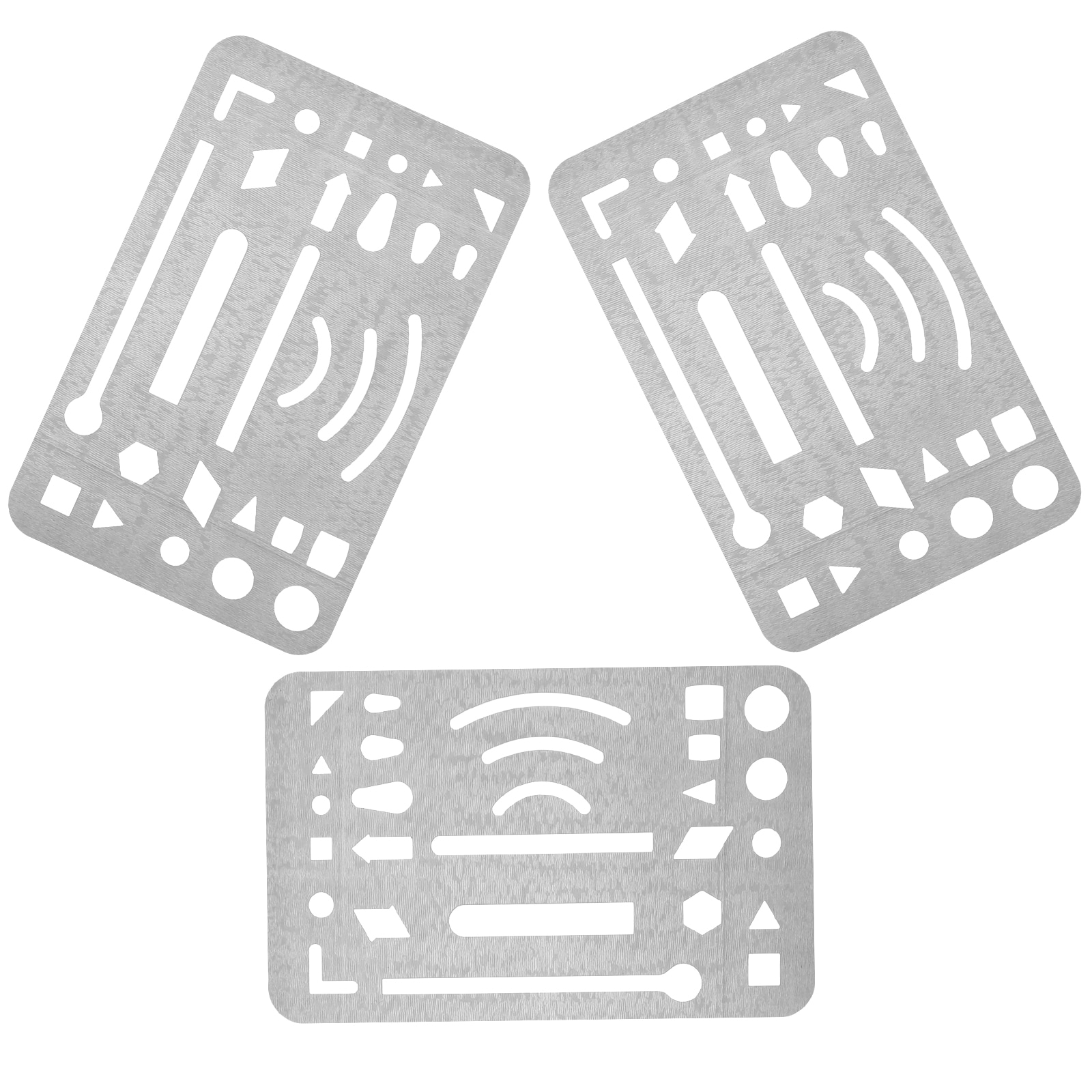 Stainless Steel Multi- Insert Picture Erasing Shield Drawing Drafting Erasing Erasing Shield Drawing Drafting Erasing Board