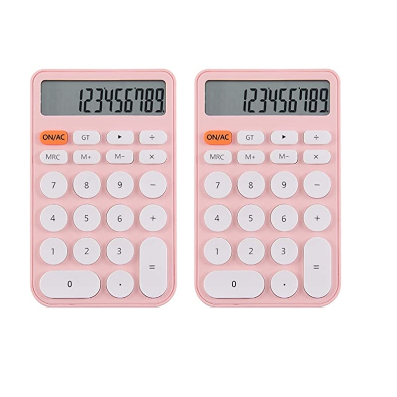 Basic Calculator Pocket Size Mini Calculators Fit For Office, School Students Pink