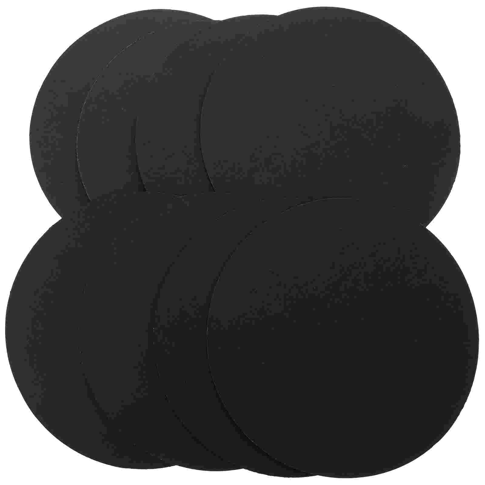 8Pcs Kits Kits Round Black Cardboard Thick Mandala Round Cardboard Panels Mandala Kraft Paper for Mandala Dotting