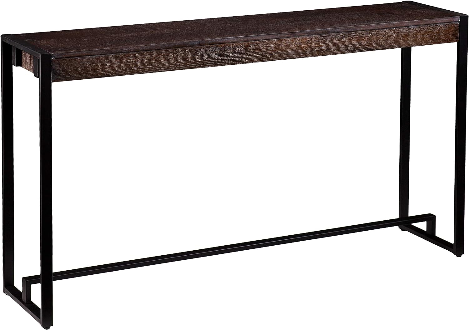 Narrow Console Table, 54", Burnt Oak, Black