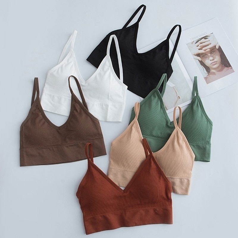 Women Sexy Crop Tops Tube Top Female Streetwear Sleeveless Camis Seamless Sports Lingerie Tee Bra Crop Top Bandeau Top Tank