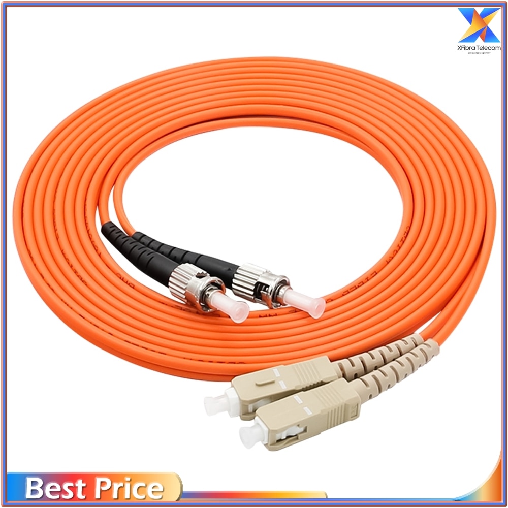 SC/UPC-ST/UPC Duplex,Diameter3.0mm 62.5/125 OM1 Multimode Fiber Optic Patch Cord,Length 1M 2M 3M 5M 10M