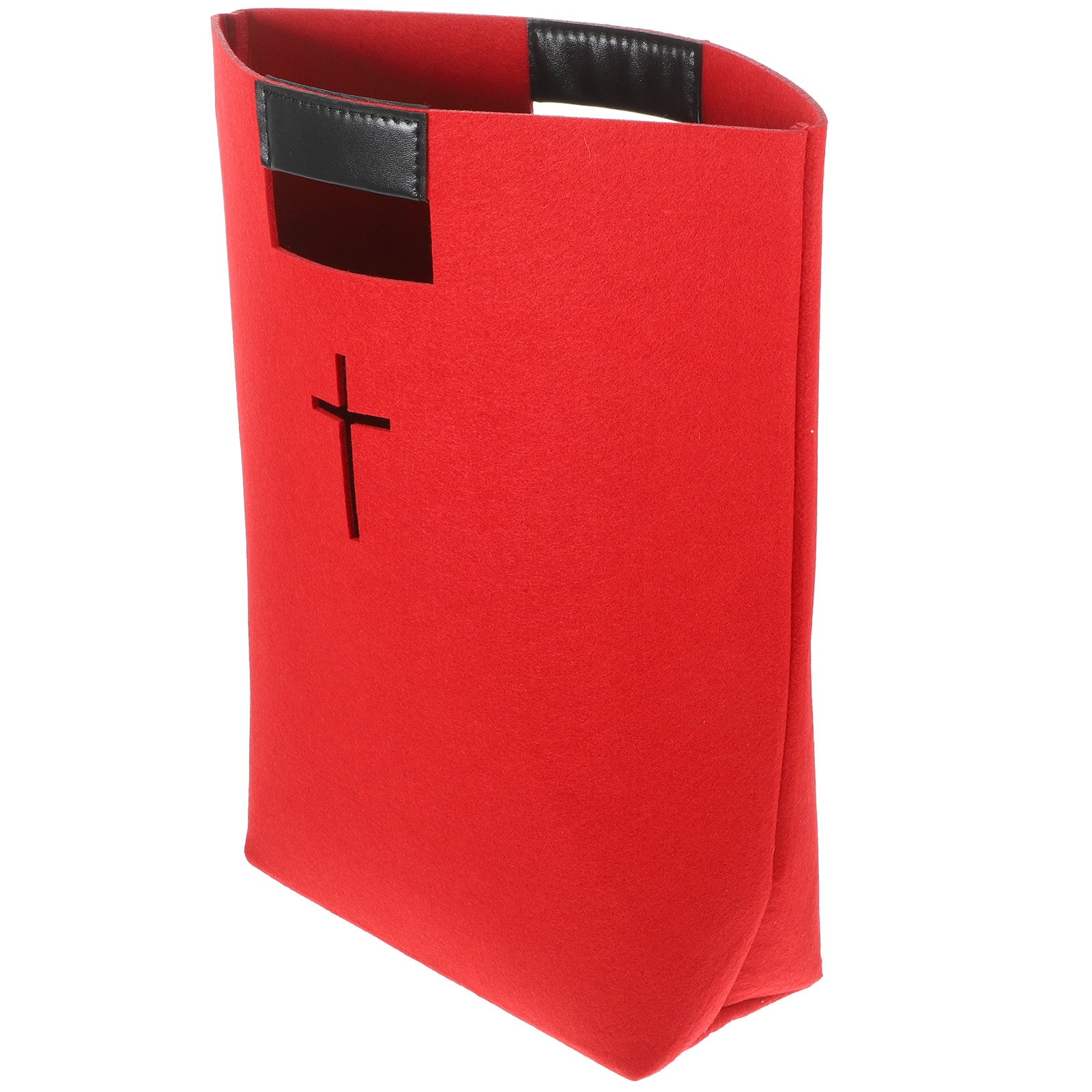 1Pc Bible Bag Felt Womens Tote Handbags Felt Handbag Felt Bible Organizer Tote Bag Shopping Bag ( Claret )