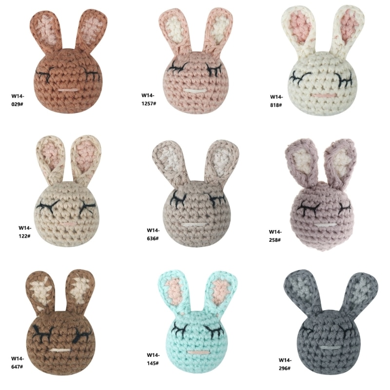 Pacifier Chain Crochet Rabbit Teething Toy DIY Baby Teether Clip Accessories