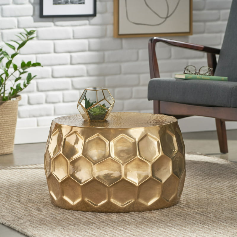 Round Aluminum Coffee Table,