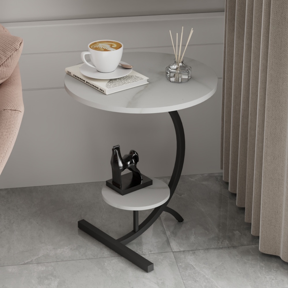 Side Table Sofa Luxury Living Room Coffee Tables Modern Creative Cafe Table Design Furniture Gold Leg Marble Bedroom Nightstands