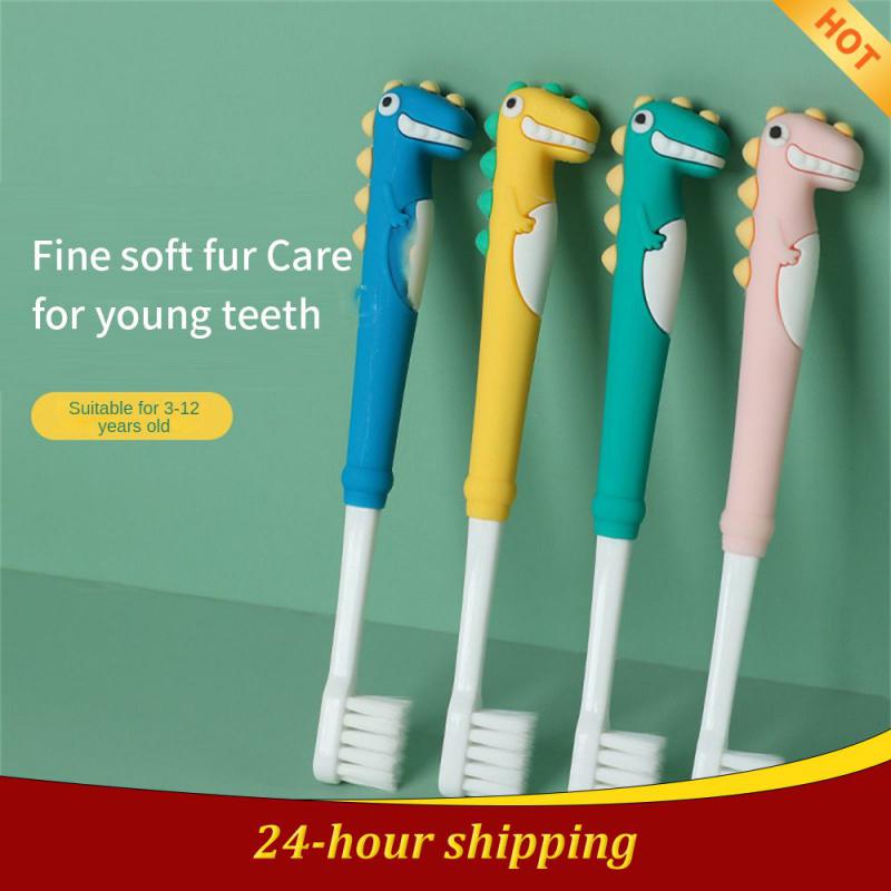 1~10PCS Toothbrushes Soft Hair Baby Tooth Brushing Artifact Dinosaur Small Head Cartoon Baby Toothbrush Oral Care Cleaning Cute