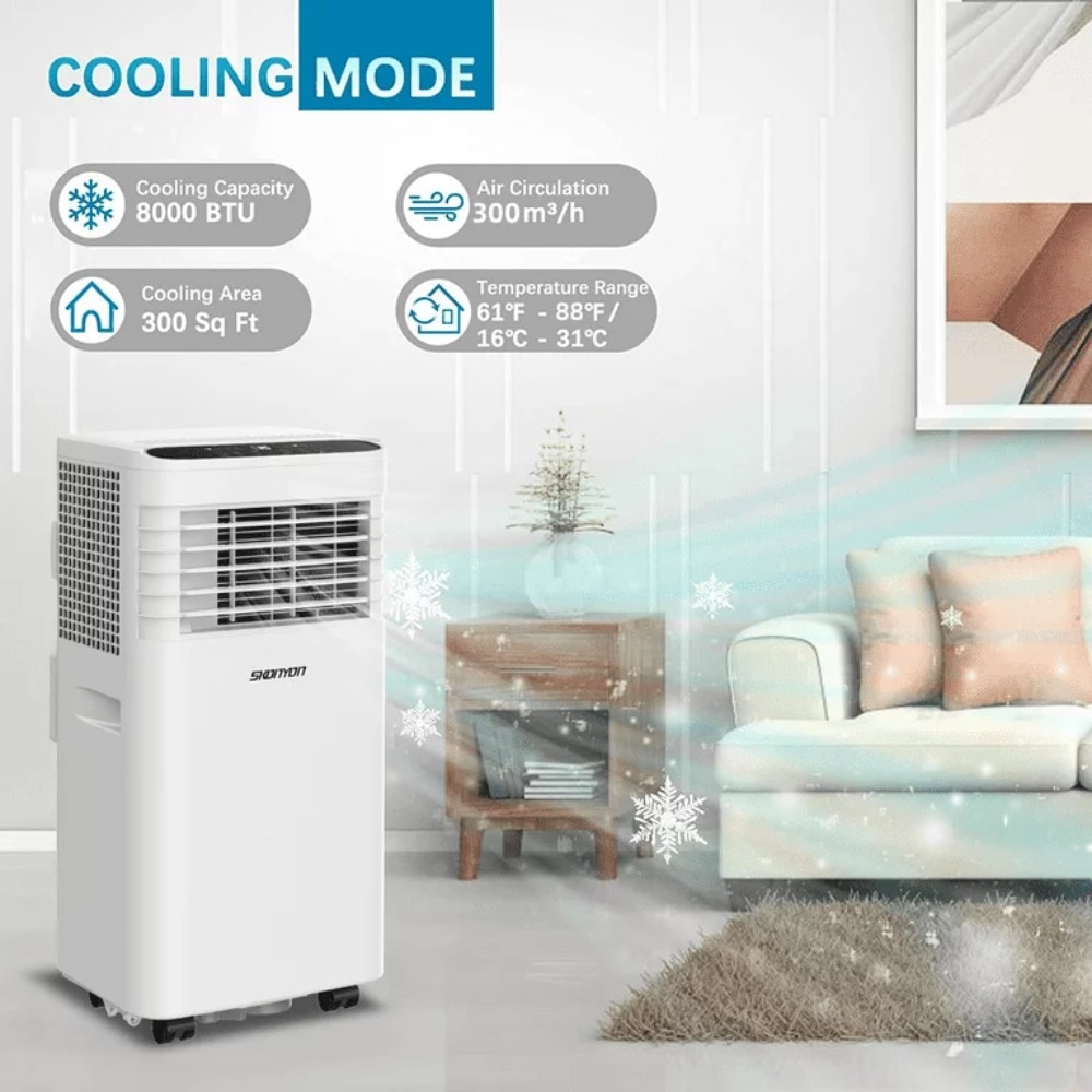 2023 New SKONYON Portable Air Conditioners 8000 BTU with Remote Control for Home,Office,Dorms
