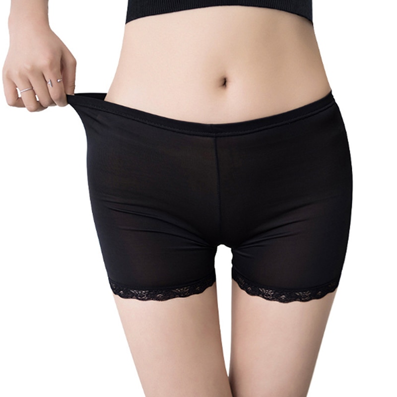 2023 New Women Soft Cotton Seamless Safety Short Pants Hot Sale Summer Under Skirt Shorts Modal Ice Silk Breathable Short Tights