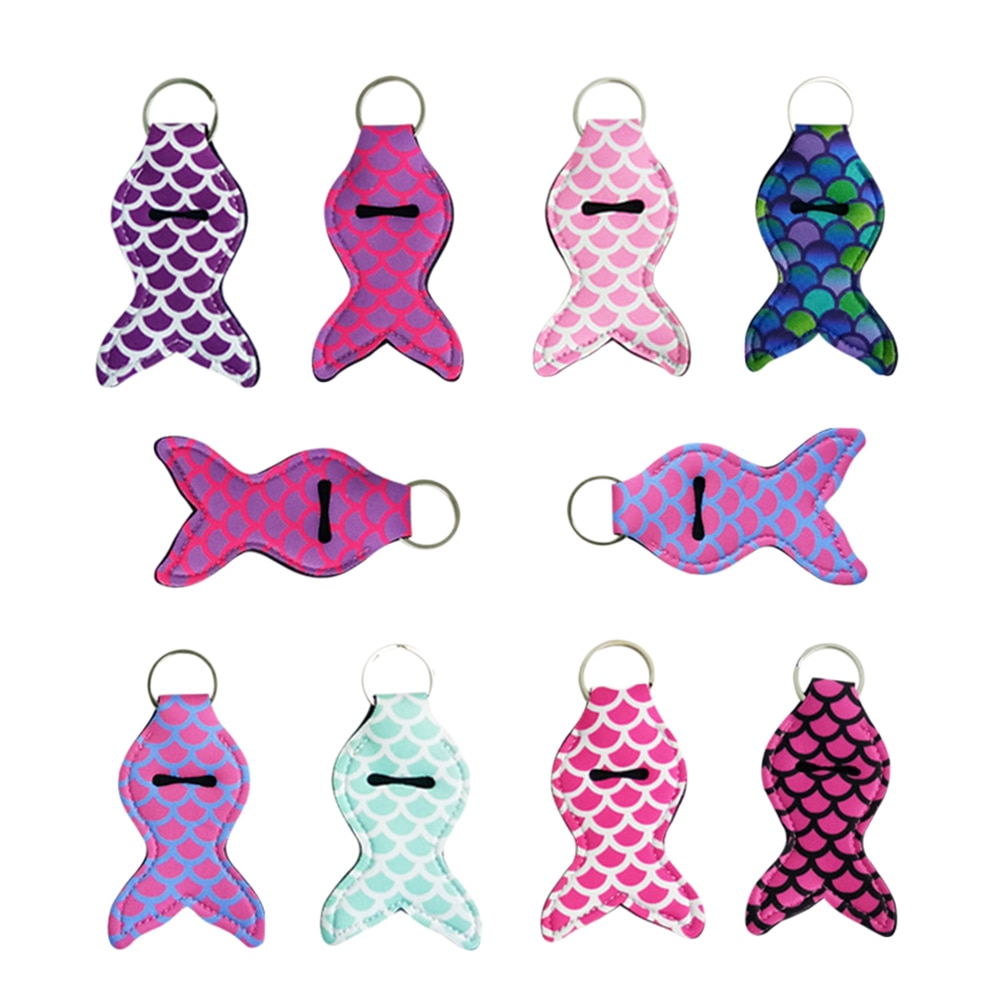 10pcs Creative Mermaid Keychain Beautiful Key Chain Holder Adorable Key for Kids Adult (Random Style)