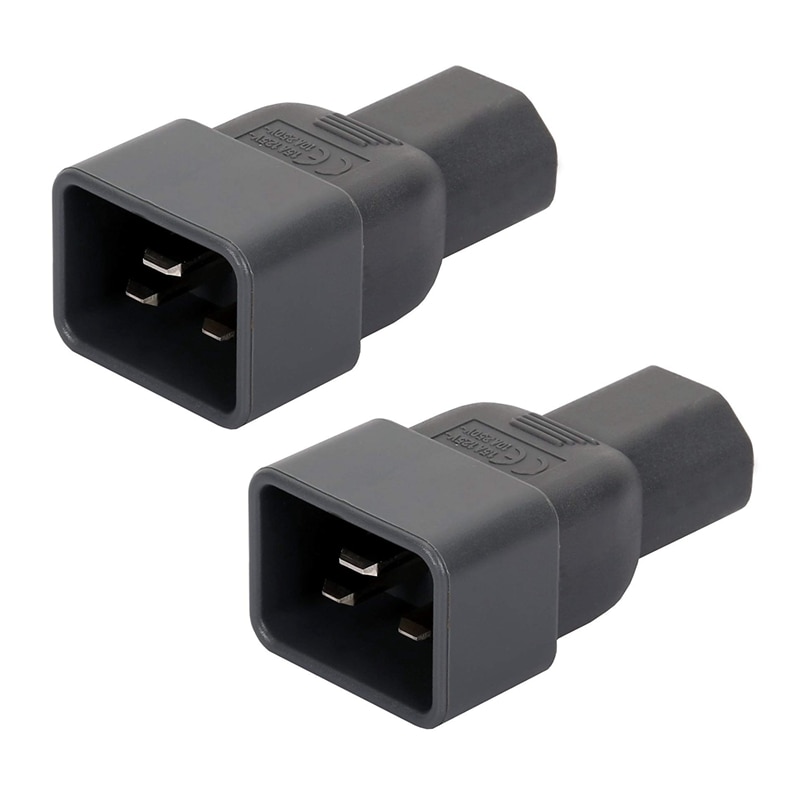 Big Deal 2X Beige Color IEC 320 C13 To C20 AC Adapter, IEC 15A To 10A,16A To 10A AC Converter,C20 16A To C13 10A Power Connector