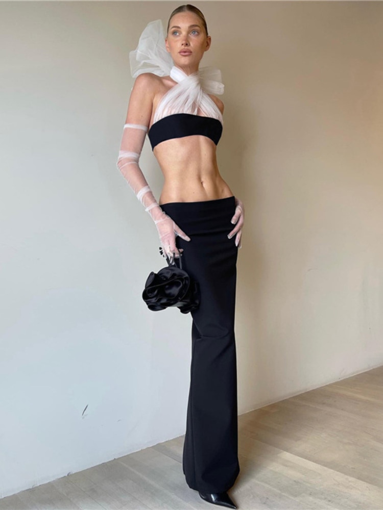 Top and Skirt Set Tube Top Backless New In Clothes Women Fashion Summer Tank Top Slim Fit Dress Set Hip Wrap Festival Outfit