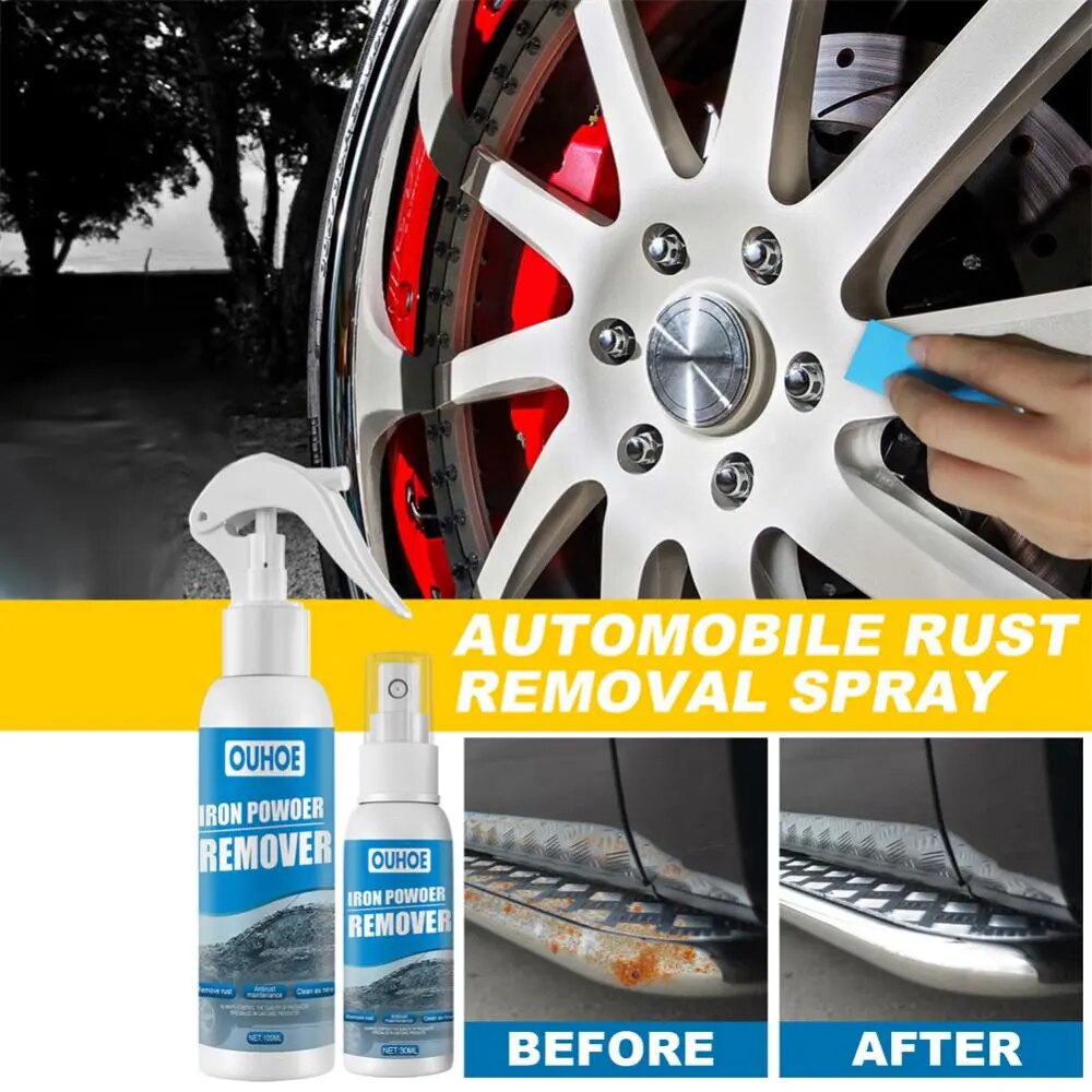 300ml Rust Remover Spray Maintenance Anti Rust Inhibitor Derusting Spray For Car Wheel, Wheel Rim Brush Rust Cleaner Spray