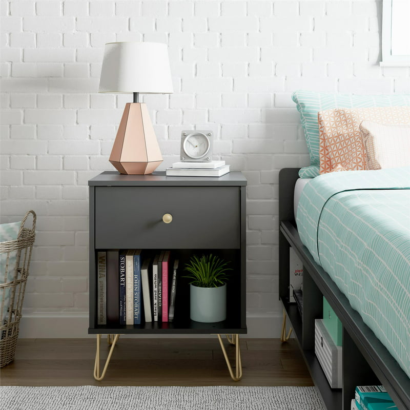 Nightstand, Black Table top Small coffee table Mesas Tea table Small end table End table for bedroom End table for bedroom Small