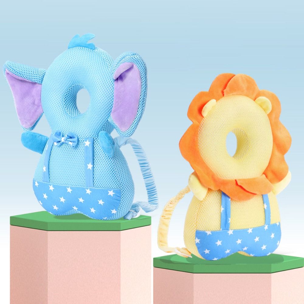 Soft Baby Head Protector Animal Shaped Design Cotton Baby Head Protection Pillow Adjust Strap Baby Backpack Toddler Kids