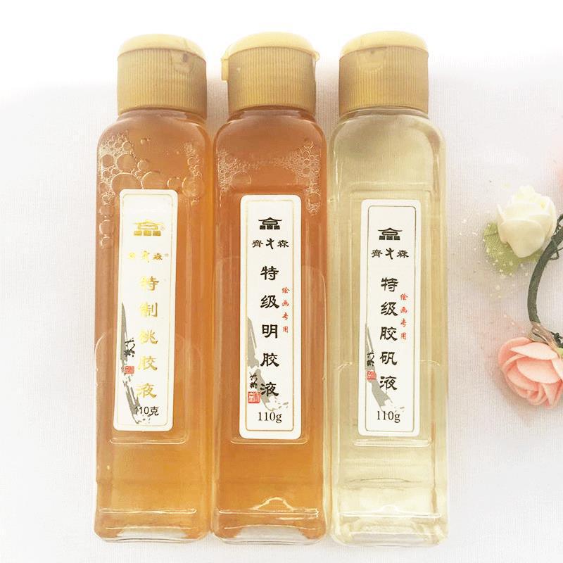 Grade Glue Alum Water Peach Glue Liquid Traditional Chinese Painting Pigment Glue Fine Brush Painting Gelatin Alum Xuan Paper Ro