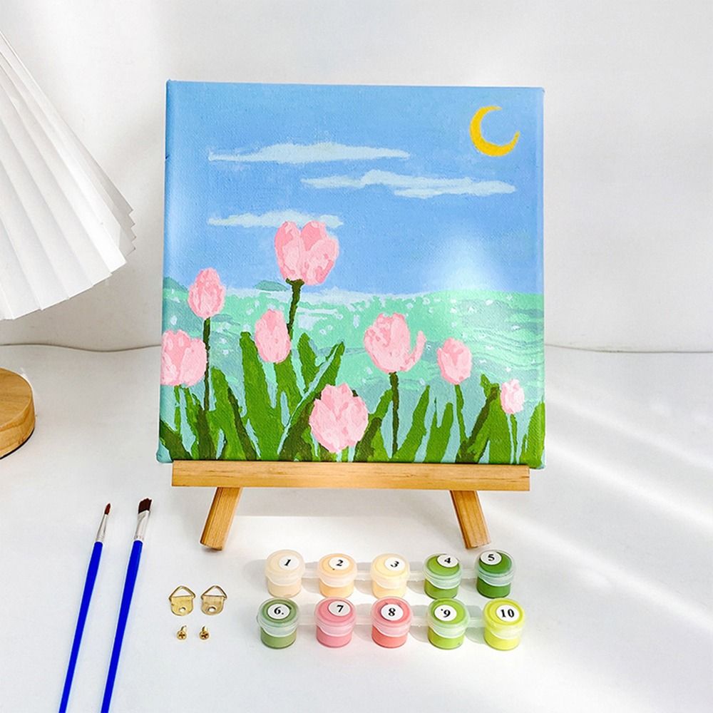 Home Decoration Art Beginner Flower Handpainted Crafts DIY Oil Painting Kits Painting Supplies Blank Coloring Kits
