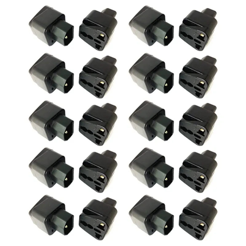10X PDU Special Conversion Plug UPS C13 To Universal Socket Server IEC320-C14 Plug WD-320 Retail