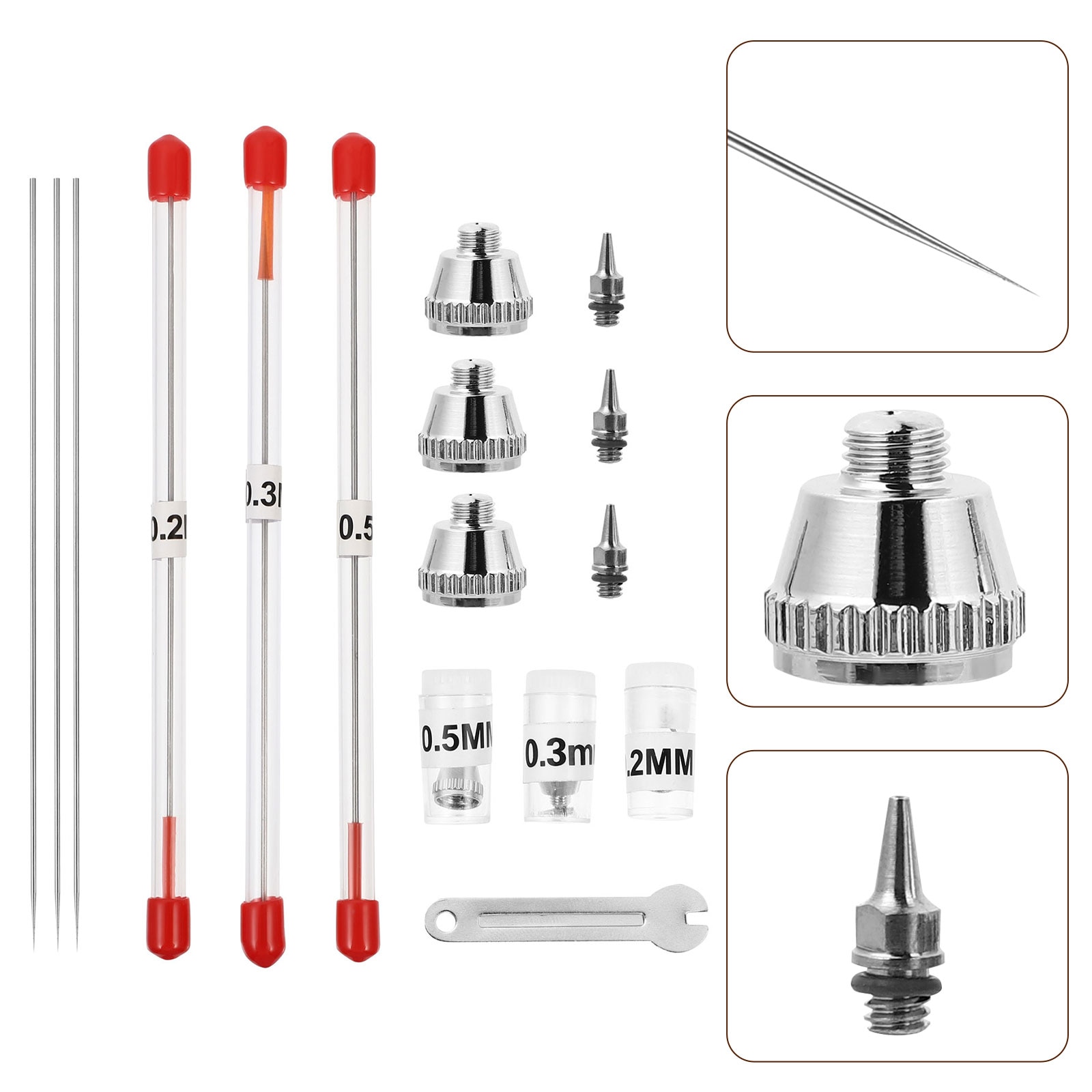 Airbrush Accessories Nozzle Needle Sprayer Replacement Part Spare Parts Painting Machine Alloy