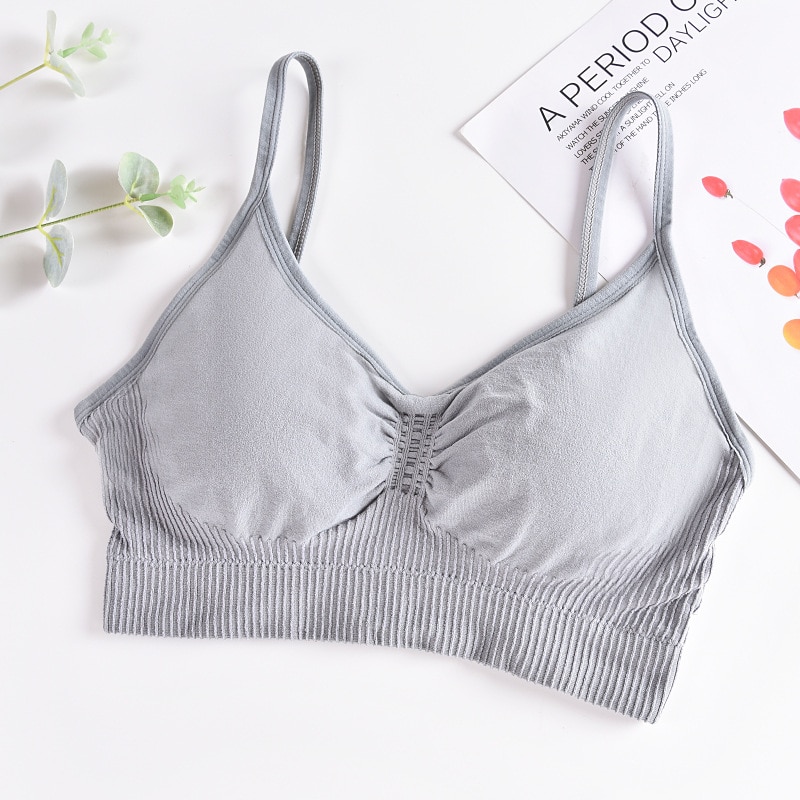 Tube Tops Women Crop Top Female Top Sport Bandeau Bra Sexy Lingerie Seamless Underwear With Removable Cup U Back Camisole