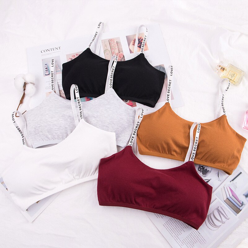 Letter Shoulder Strap Yoga Fitness Sling Sports Tank Top No Steel Ring Underwear Training Running Shockproof Underwear