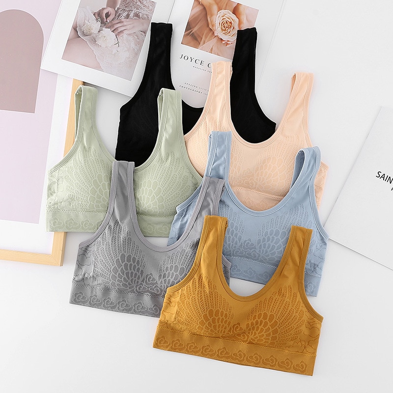 Anti Glare Wrap Chest Lining with Sports Beauty Back U-back Underwear Bra