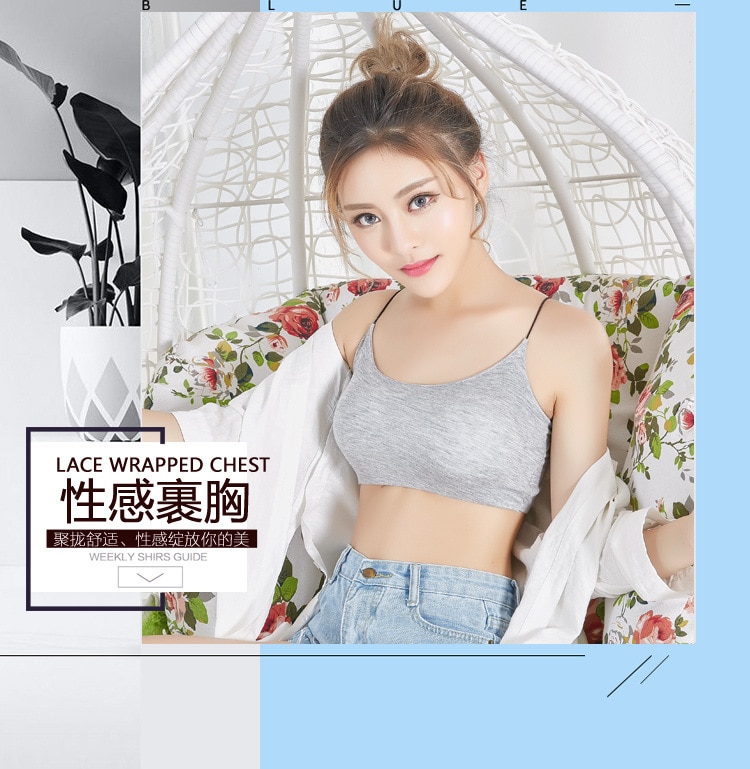 Wrapped Chest Camisole Bra Shockproof Breathable Sports No Steel Ring Bra