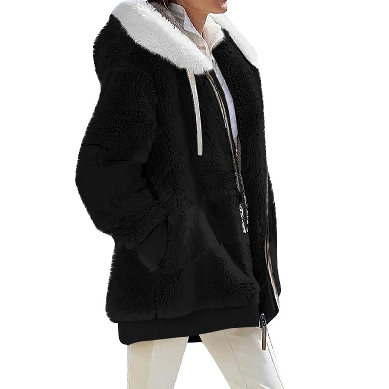 Women's Casual Winter Jacket Women Plus Size Fleece Winter Coats for Office School Daily Wearing