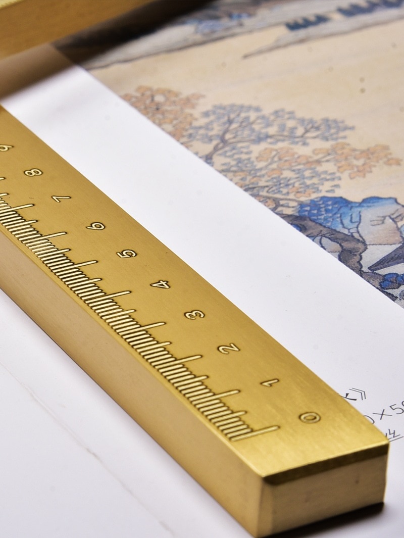 Large Brass Paperweight Lettering Four Treasures Of The Study Pressure Calligraphy Ruler Pressure Paper Town Wenzhen Creativity