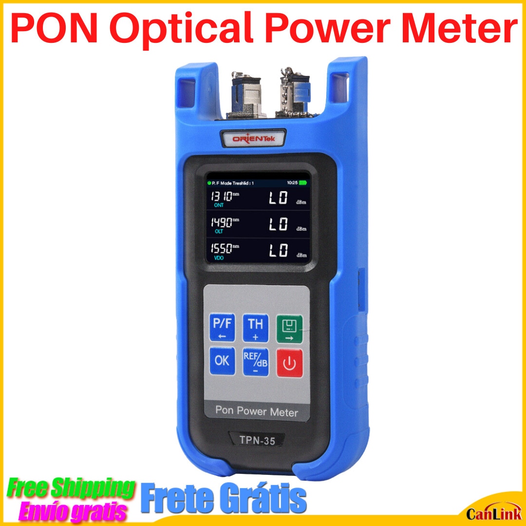 New PON Optical Power Meter 1310/1490/1550nm, Orientek TPN-35 Network Tester, Fiber Optic Power Meter, OTDR Tester SC/UPC/APC