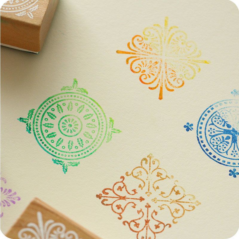 Handbook Seal 4-Color Gradient Color Inkpad Diy Inkpad Rubber Stamp Children'S Palm Finger Painting Photo Album Inkpad