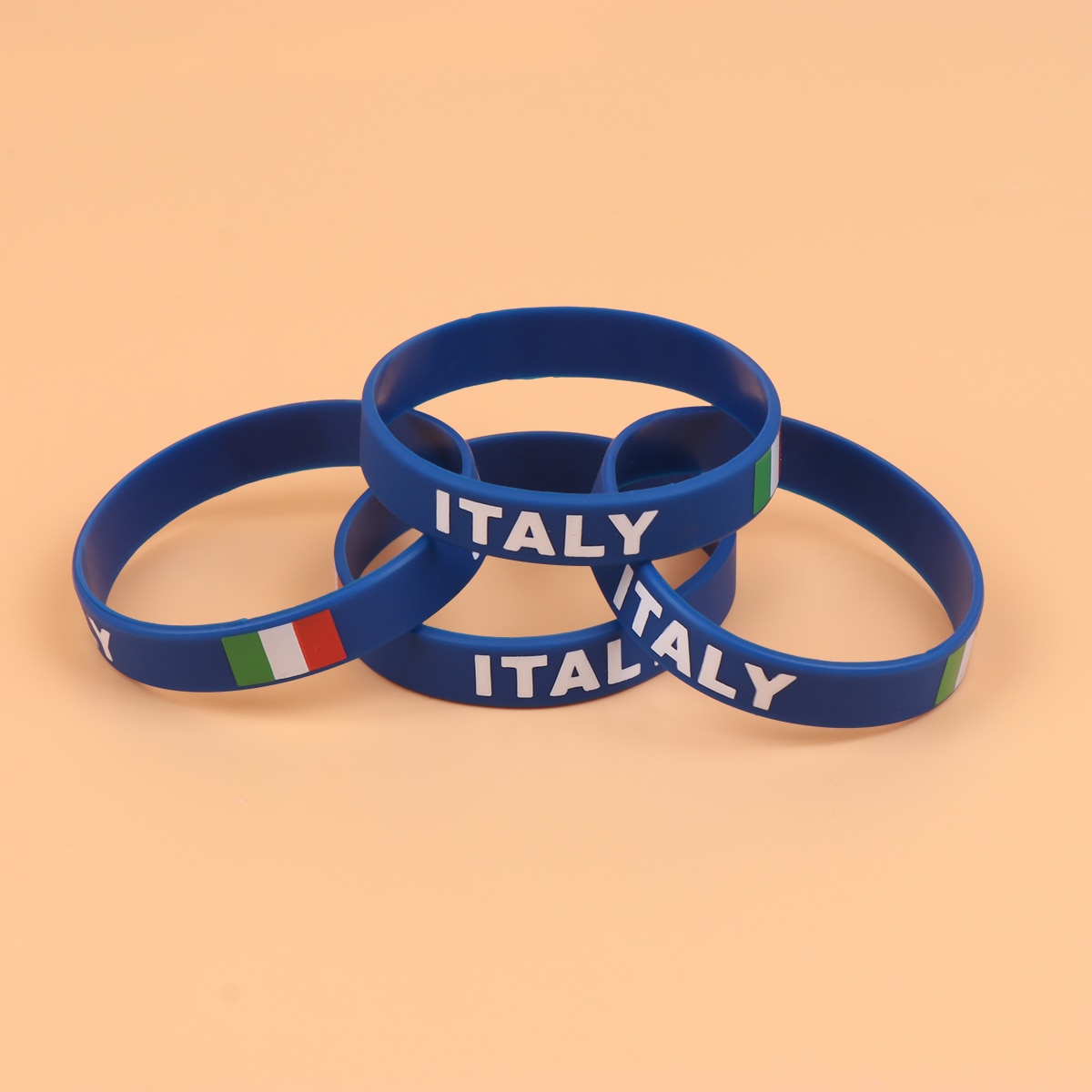 10 Pcs Silicone Wristband Country Flag Decorative Decorate Wristbands Miss Printed Bracelet