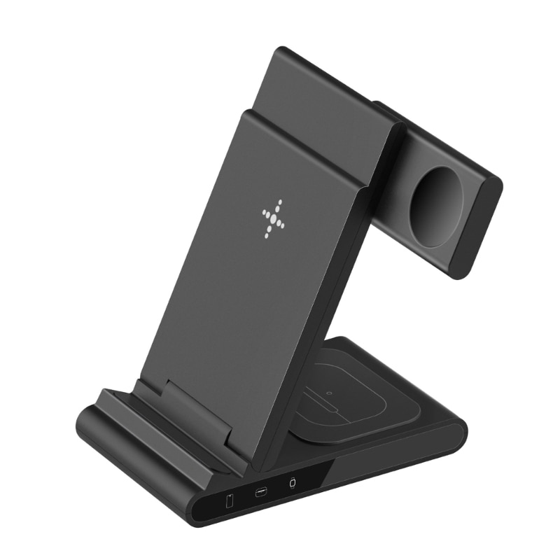 3 in 1 15W Fast Charging Stand Base Magnetic Wireless Charging Station for Phone Watch Earphone Foldable