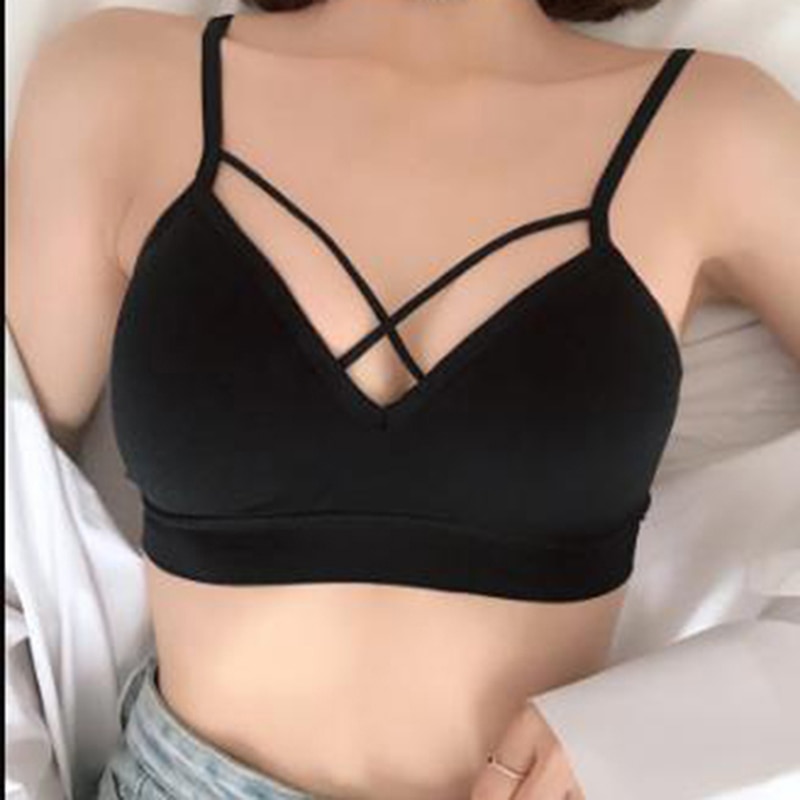 New Sexy Beauty Back Tube Top Anti-Light-Gathering Bra Fitness Sports Model Underwire Underwear Women Lingerie